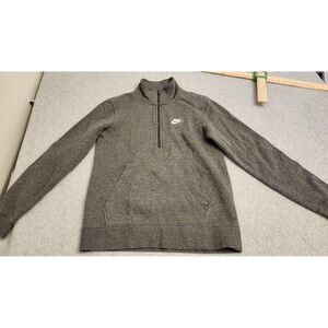 Nike Therma Sweatshirt Mens Small Gray Heather Half Zip Pullover 928452-071